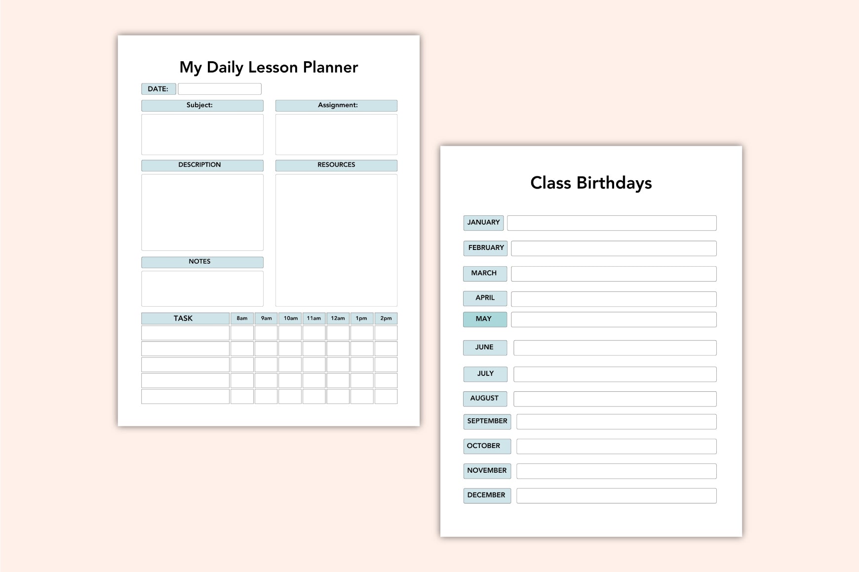 Classroom Management Planner