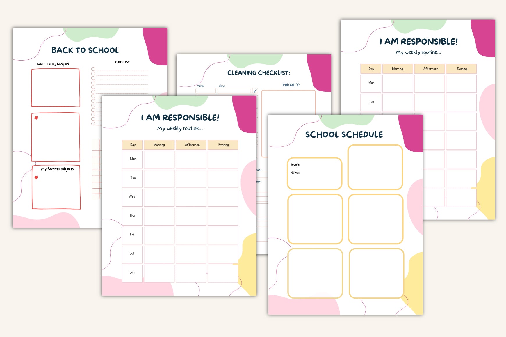 Yearly Activities Planner for Kids