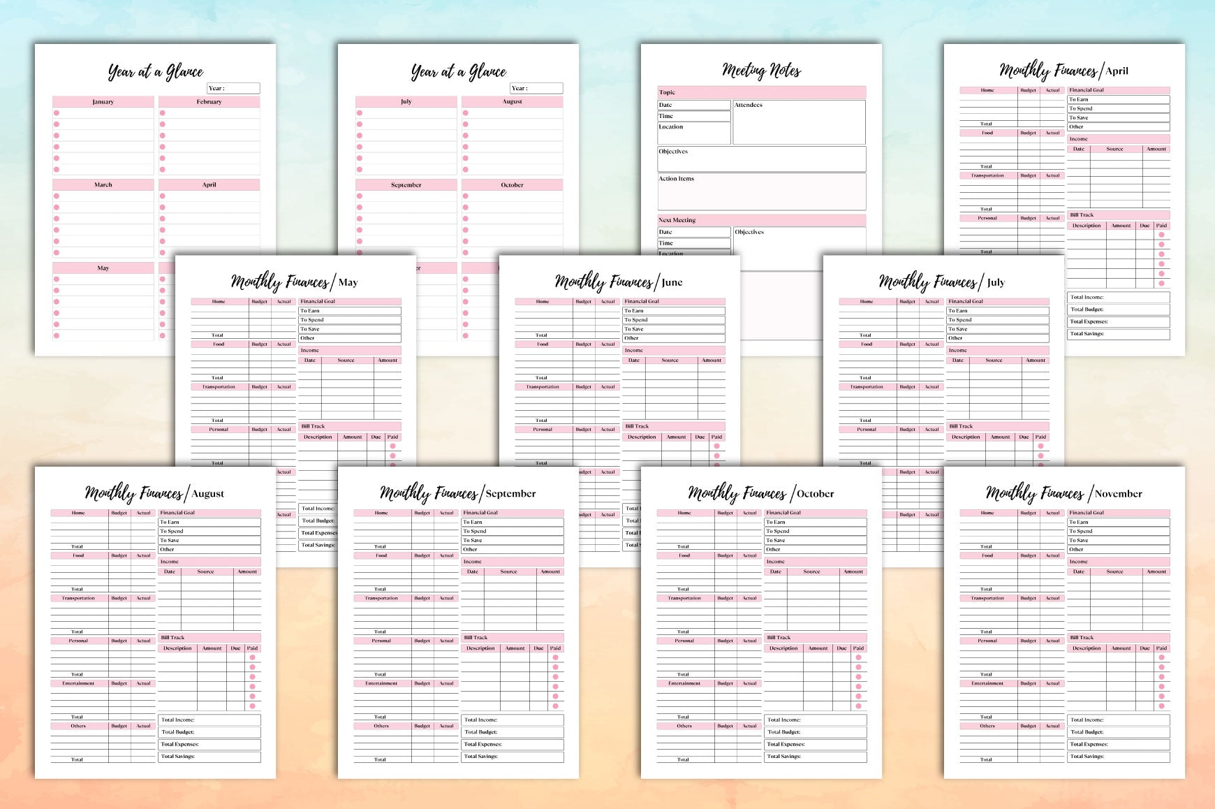 Undated Planner