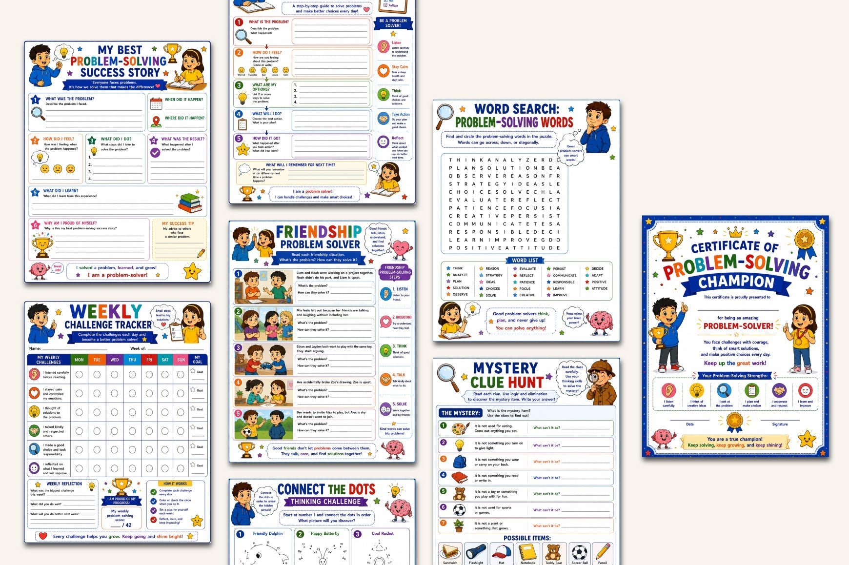 Problem Solving For Kids Workbook