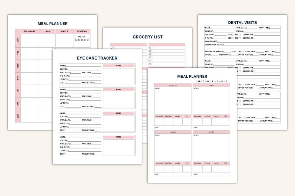 ADHD Adult Planner Goal Planning Pages