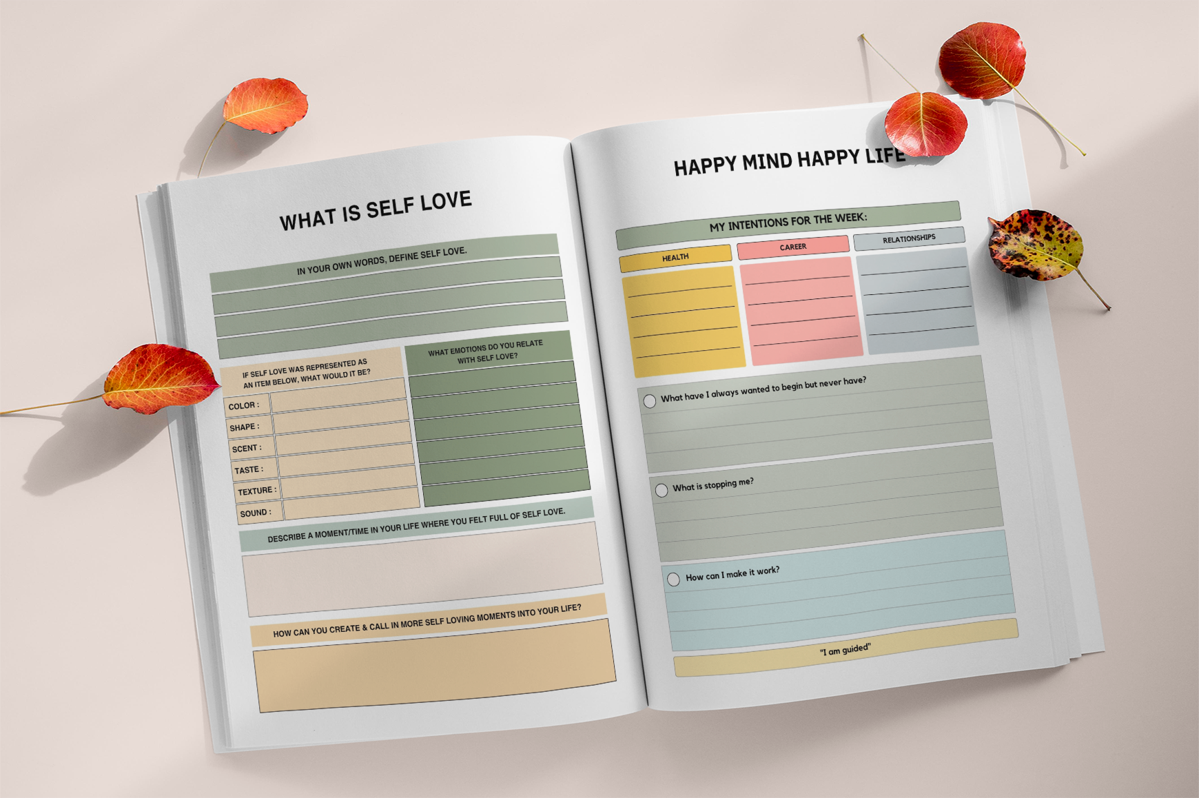 Self Love Emotional Healing Journal