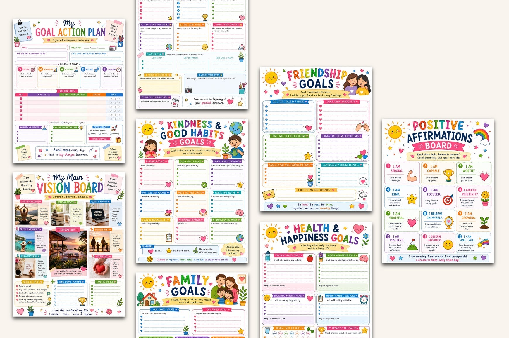 Kids Vision Board Workbook