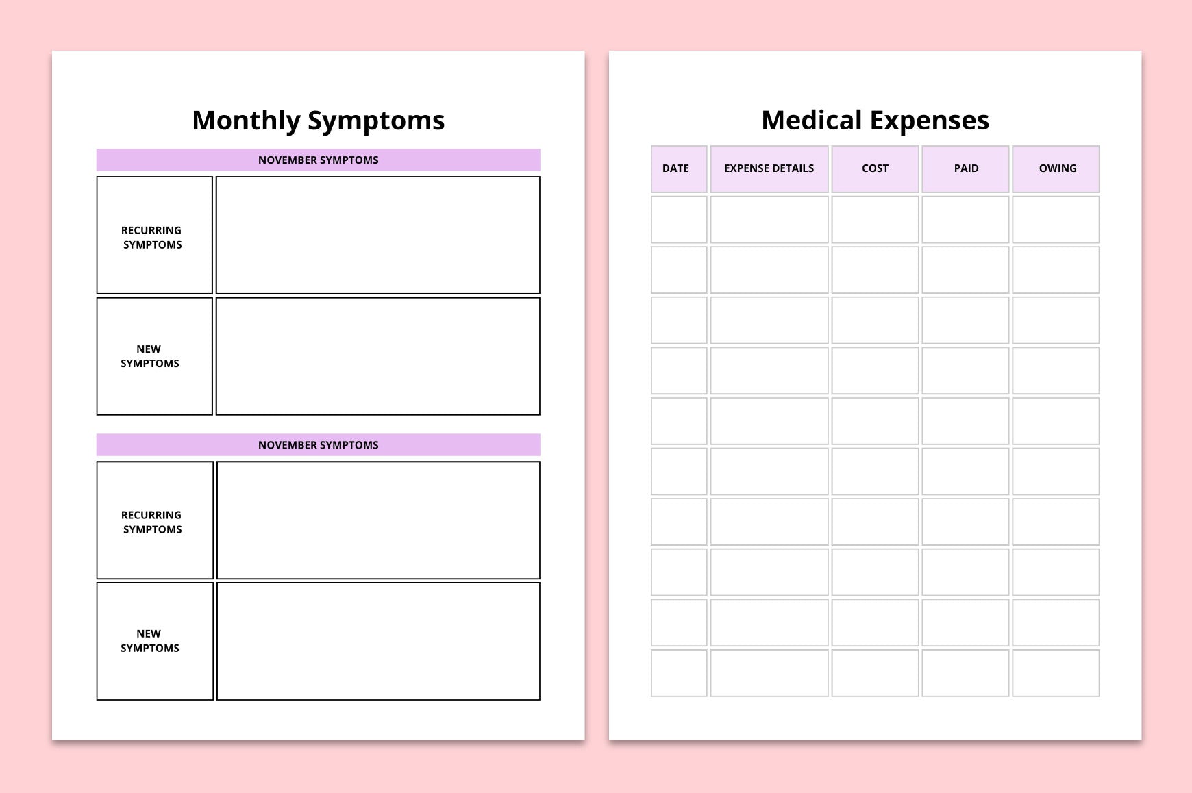 Personal Details Planner