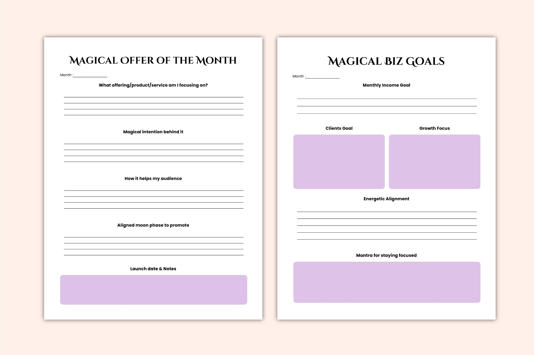 Magic Manifestation Business Planner