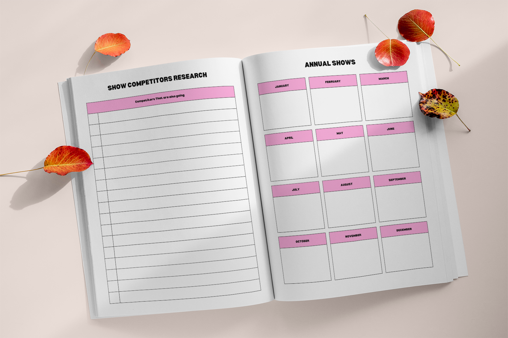 Craft Fair Business Planner