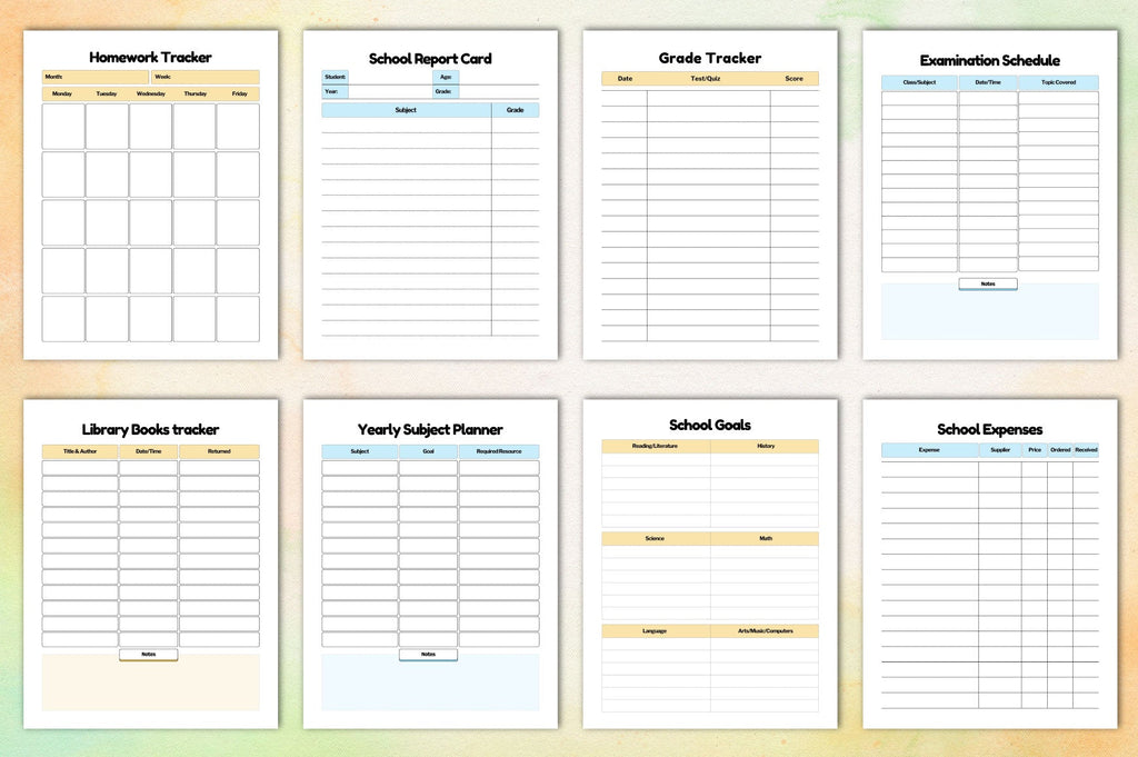 Back to School Planner