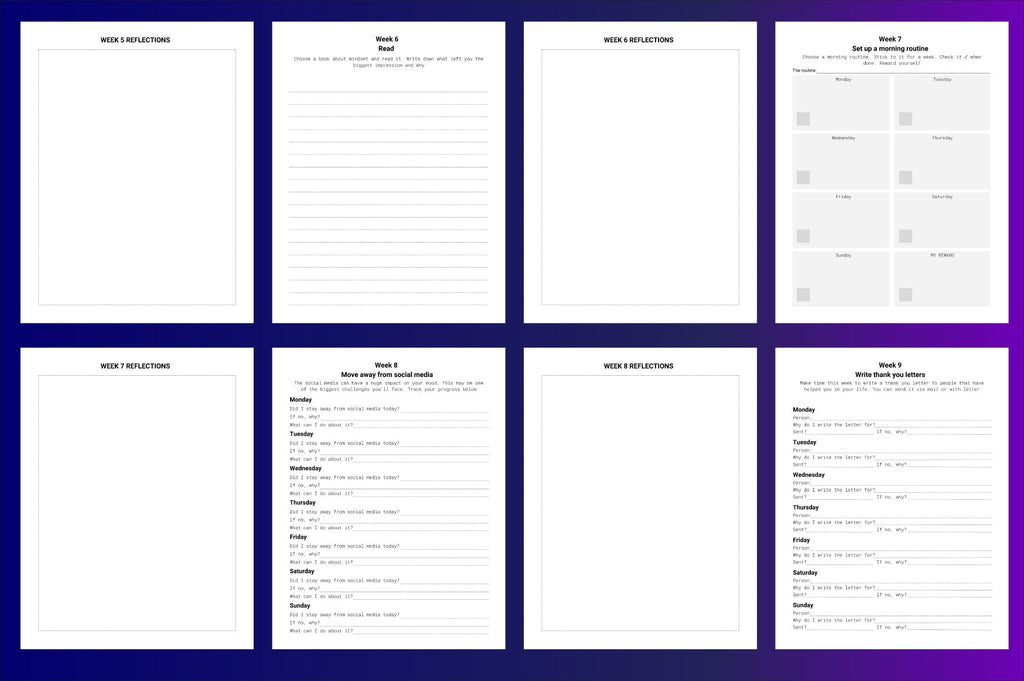 Week Growth Women Mindset Journal