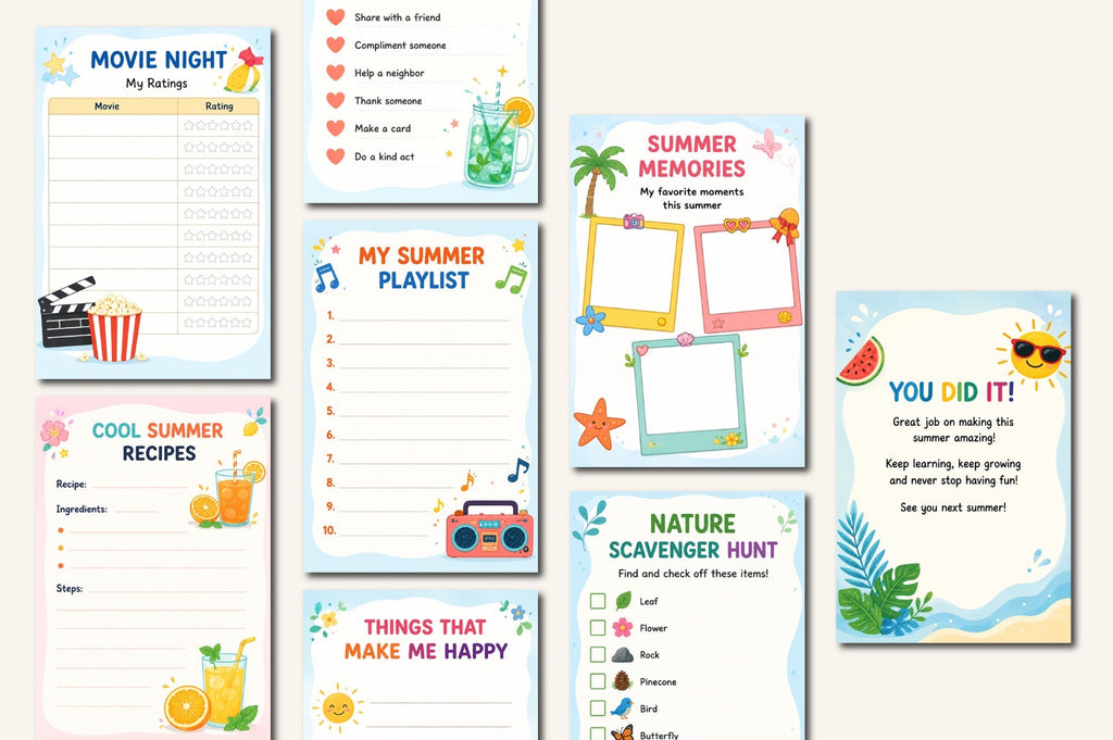 Summer Activity For Kids Planner