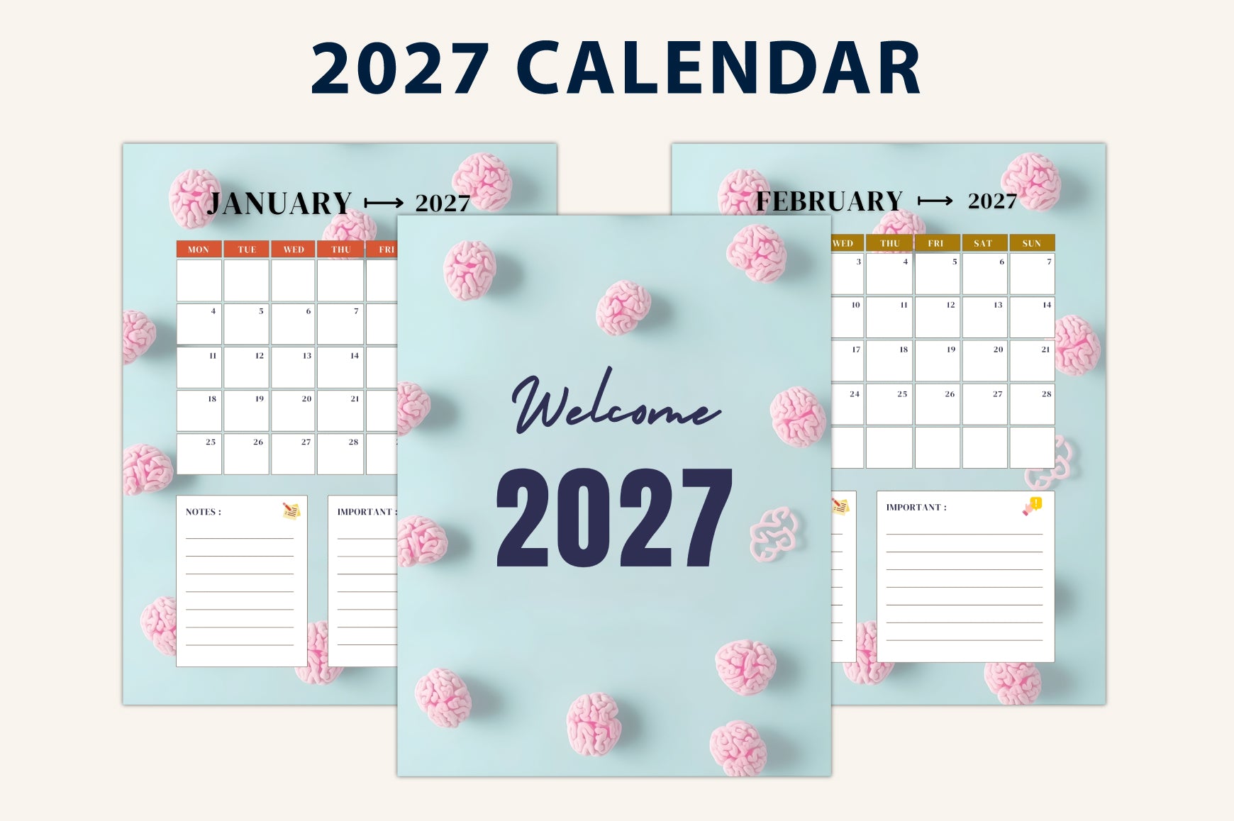 ADHD Brain Dump Book including task planner and productivity pages