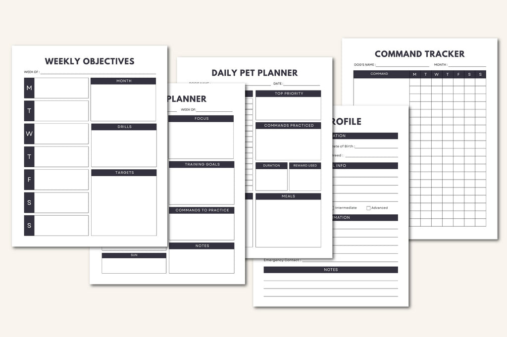 Dog Training Planner