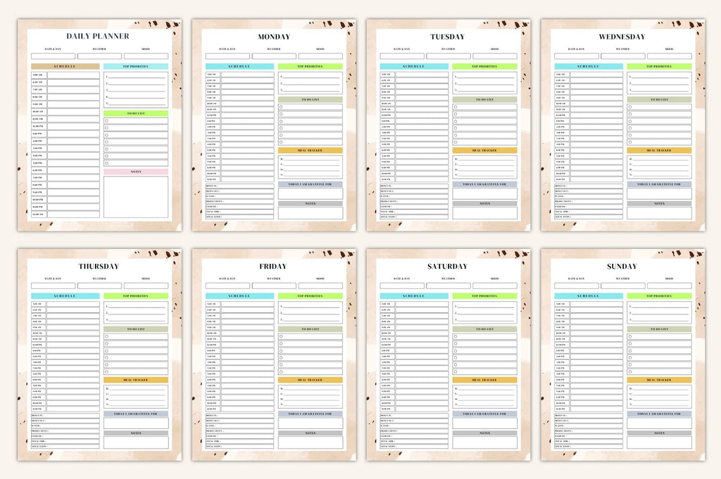 Yearly Daily Weekly Monthly Planner