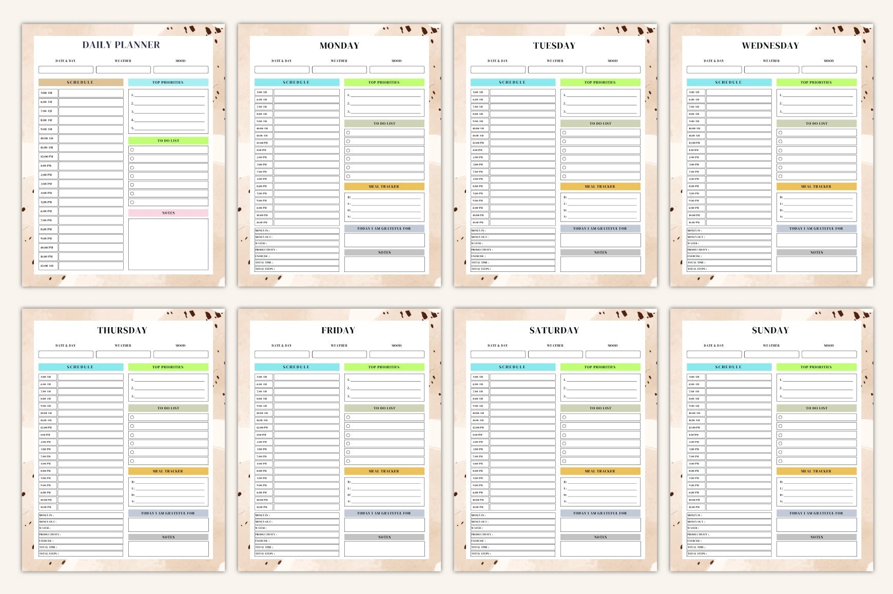 Yearly Daily Weekly Monthly Planner