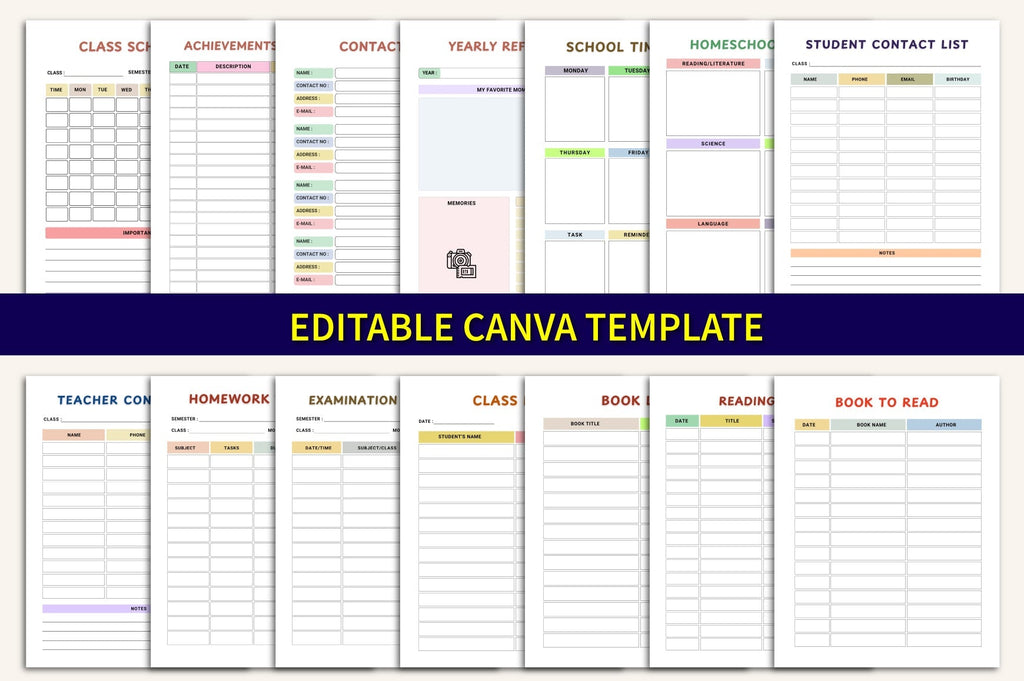 School Year For Kids Planner