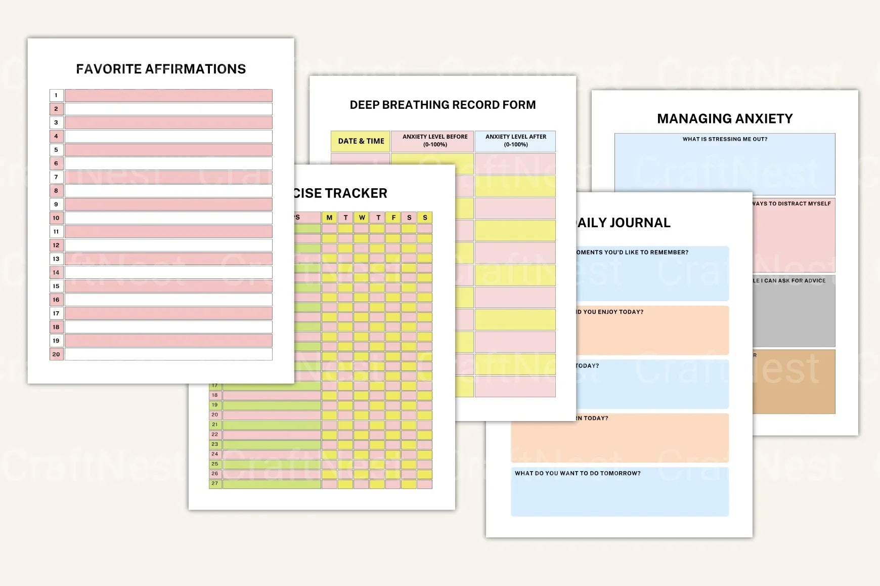 ADHD Printable Planner priority tracker and productivity guide