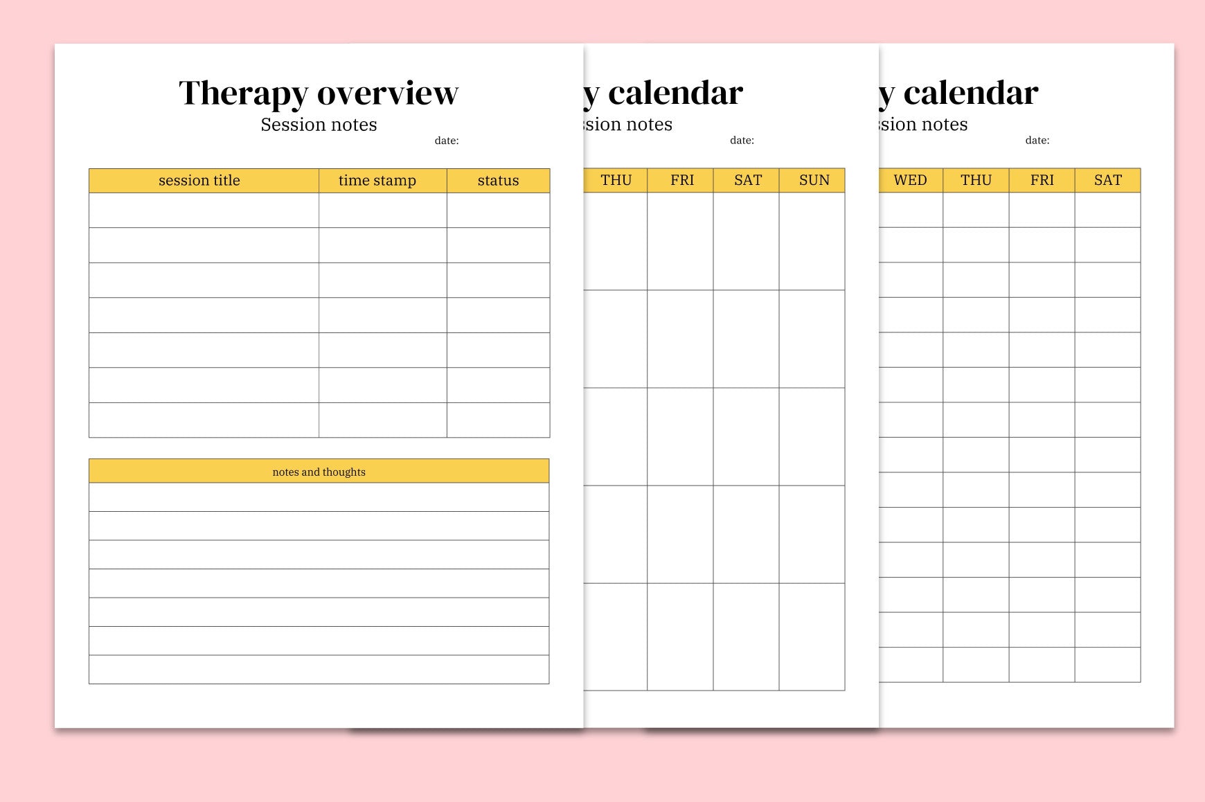 Therapist Planner