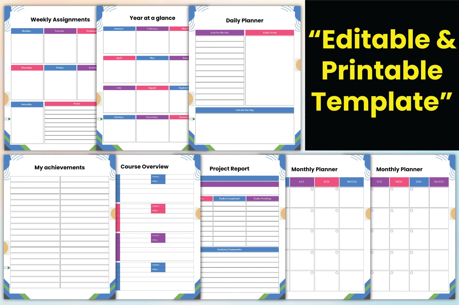 Student Success Method Planner