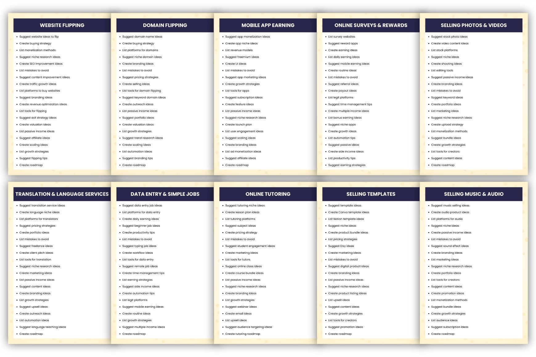 Online Earning Prompts
