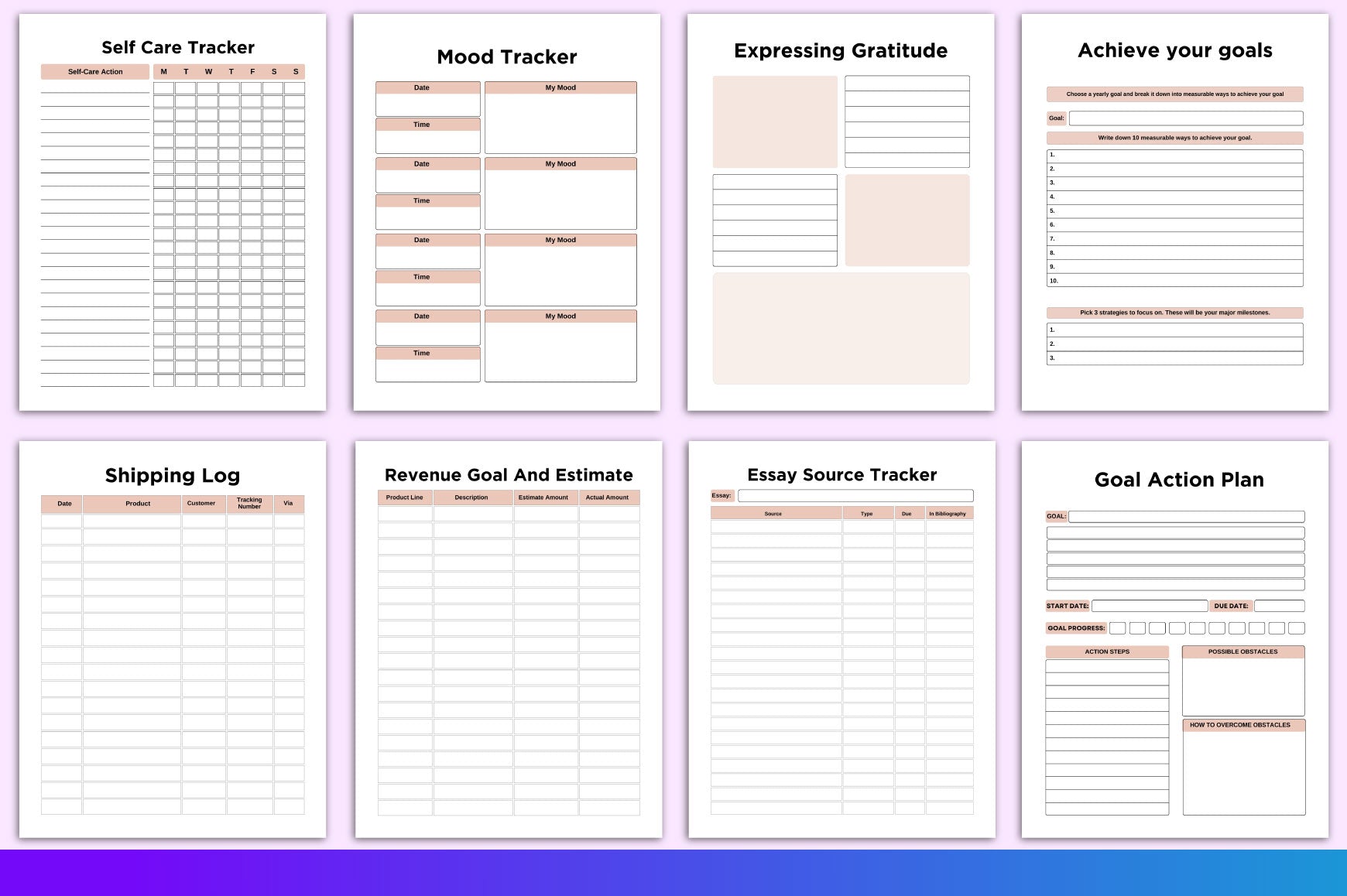 Life Self-Help Planner