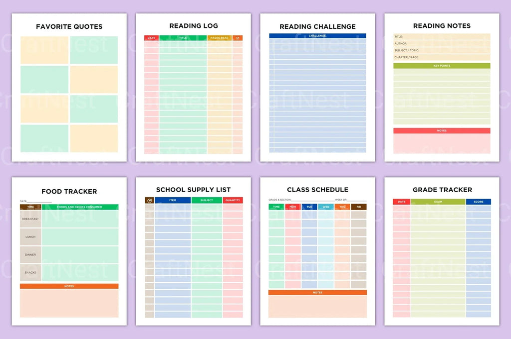 ADHD Printable Planner behavior chart and daily responsibility planner