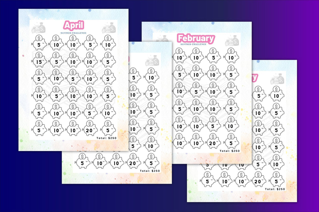 Month Savings Challenge Planner