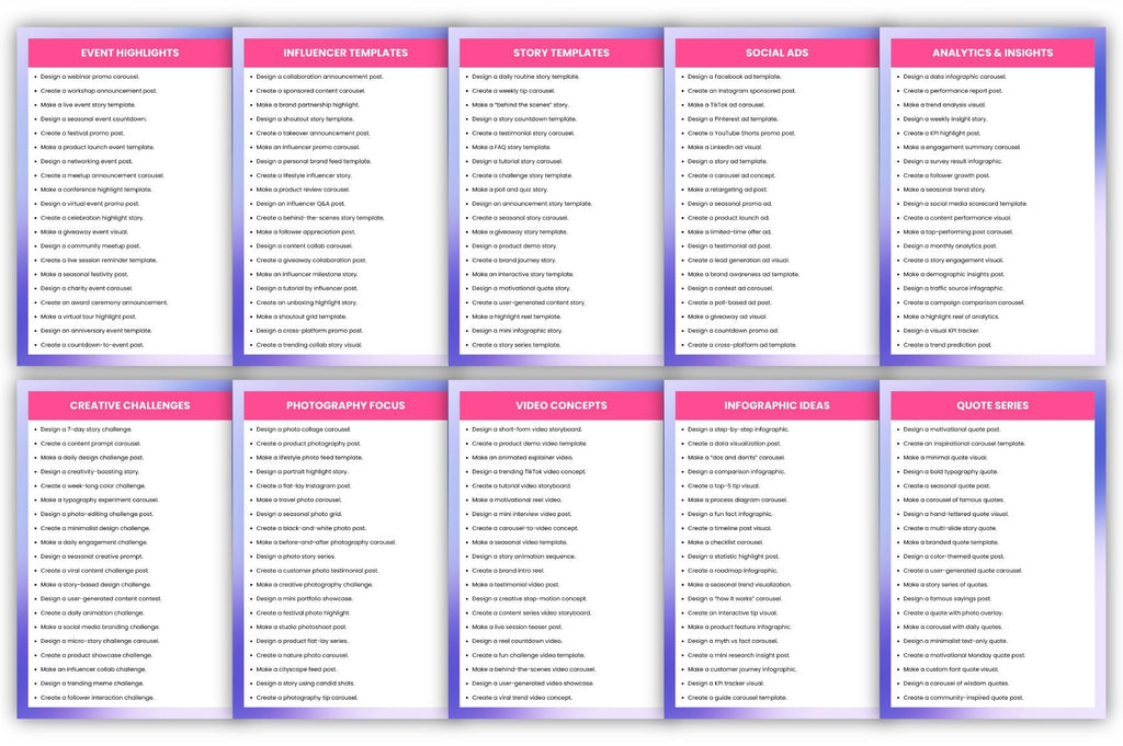 Social Media Prompts