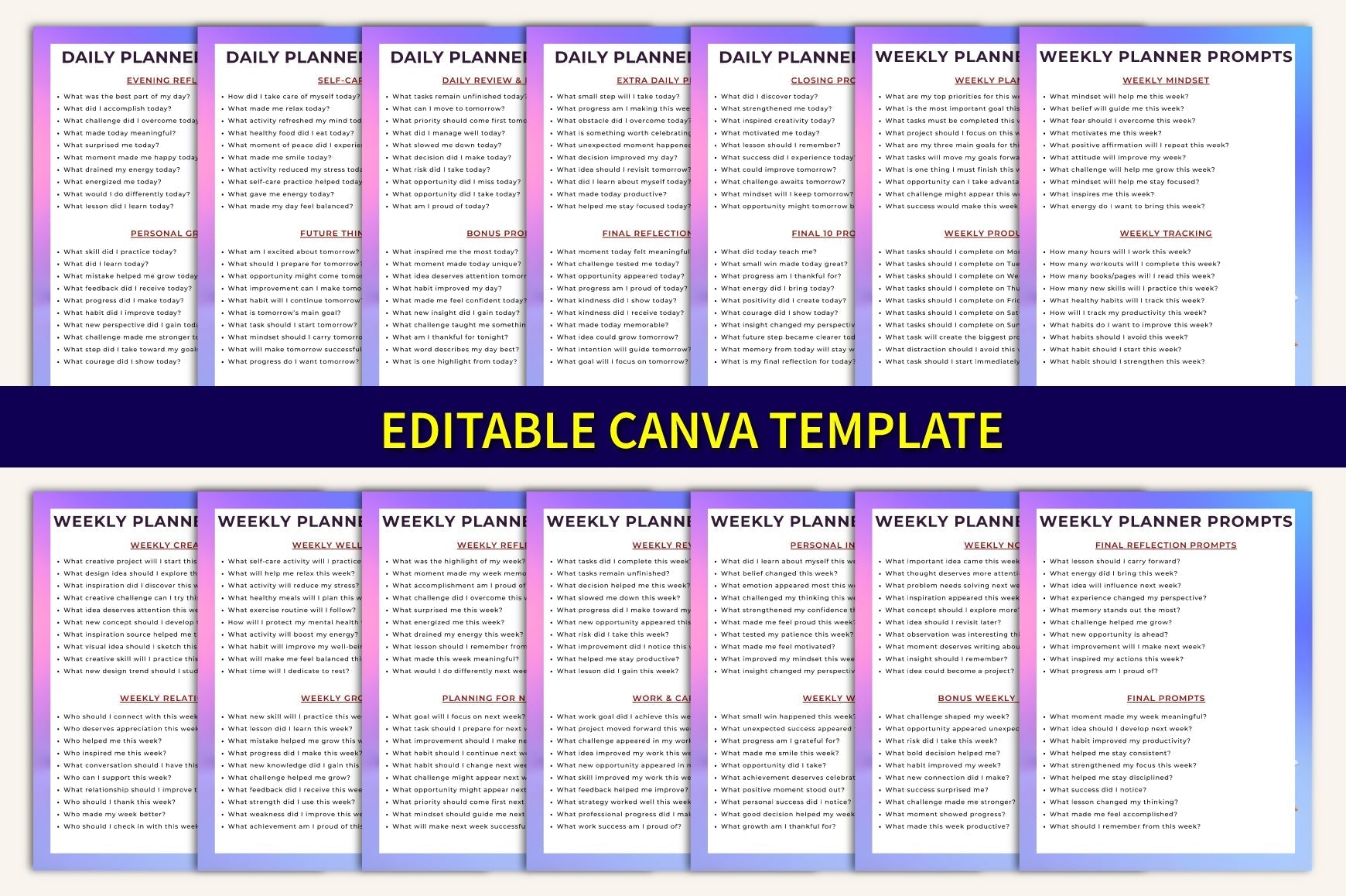 Digital Planner Prompt Guide