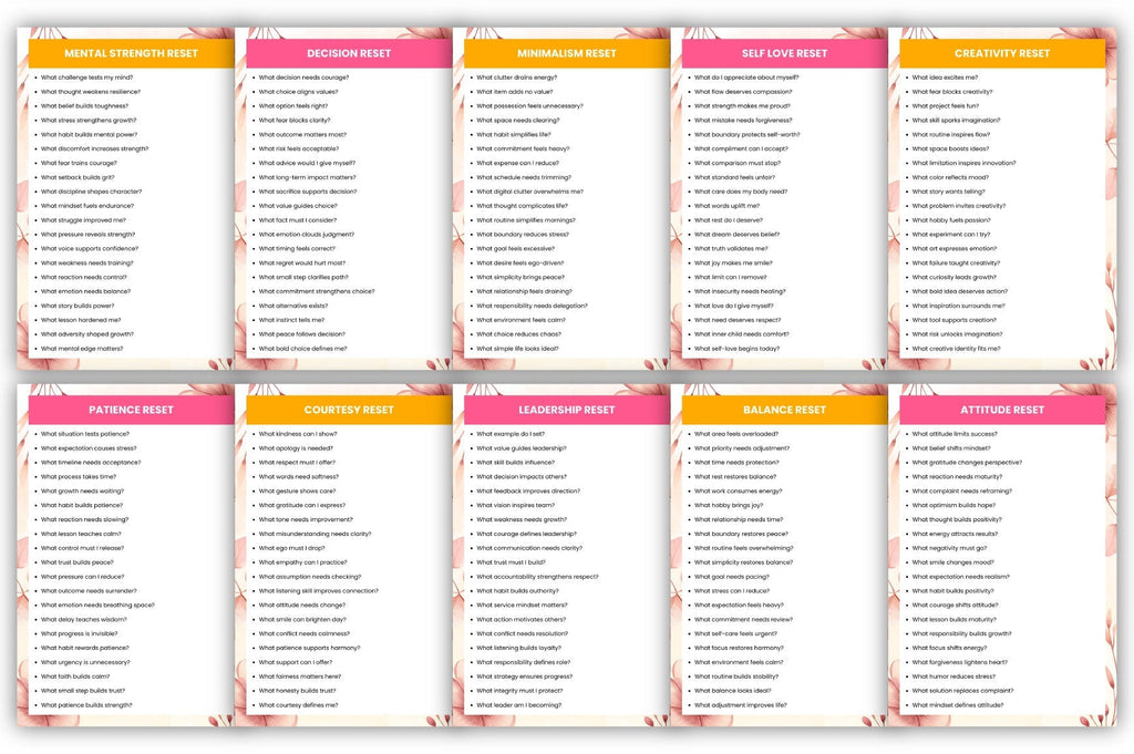 Mindset Reset Prompts for Personal Growth