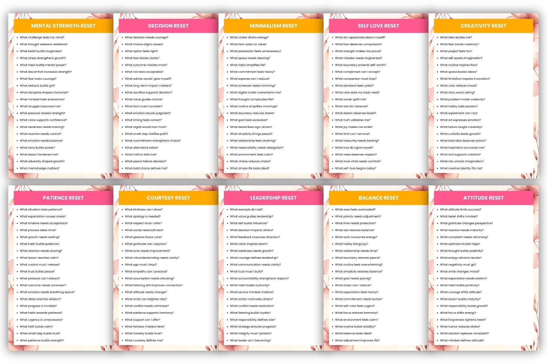 Mindset Reset Prompts for Personal Growth