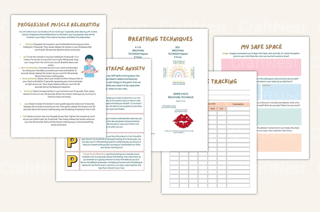 ADHD Printable Planner mindfulness exercises and habit tracker