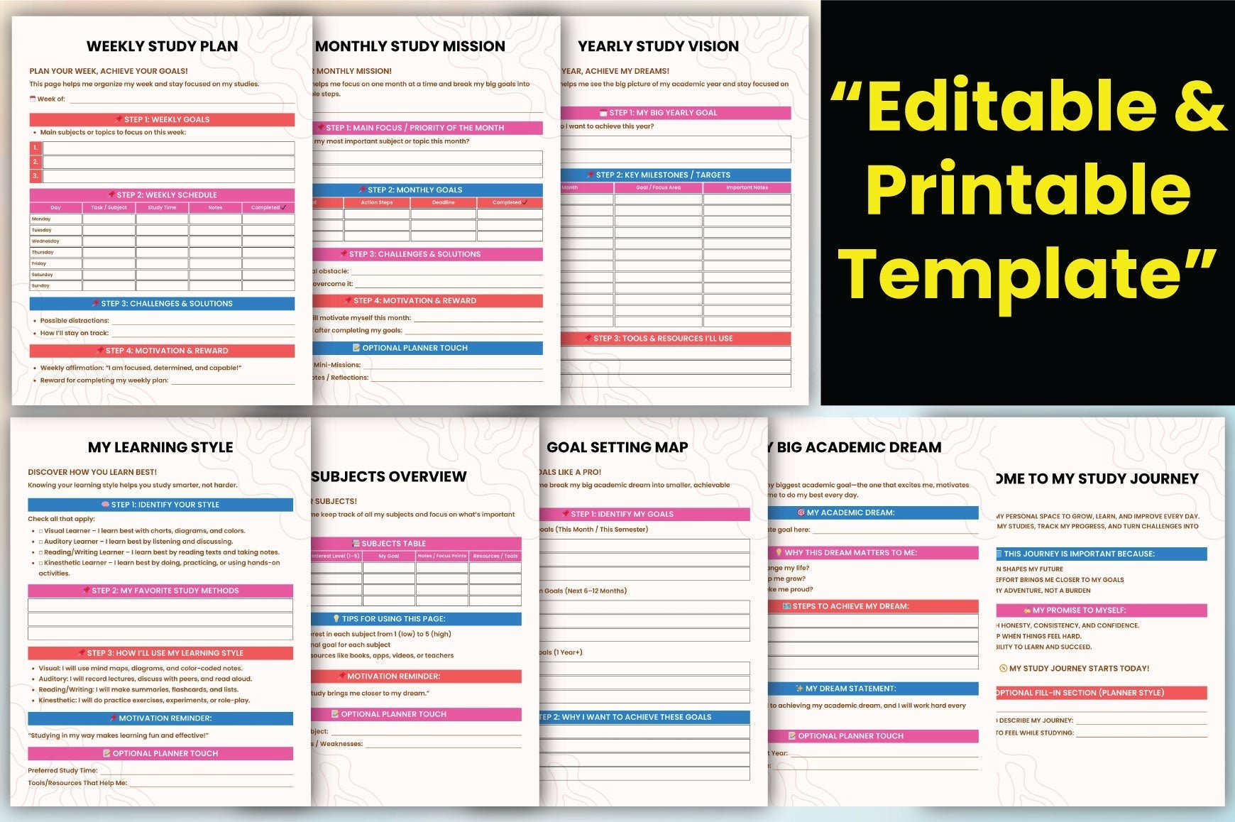 Study Adventure Planner