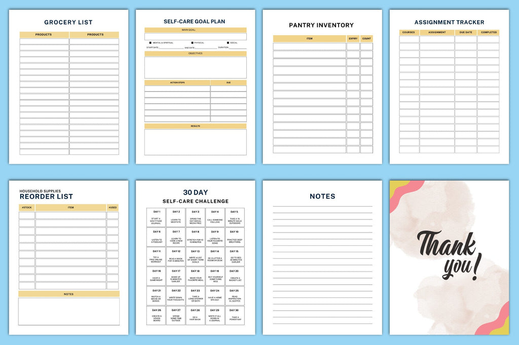 ADHD Adult Planner printable planner bundle for adults with ADHD