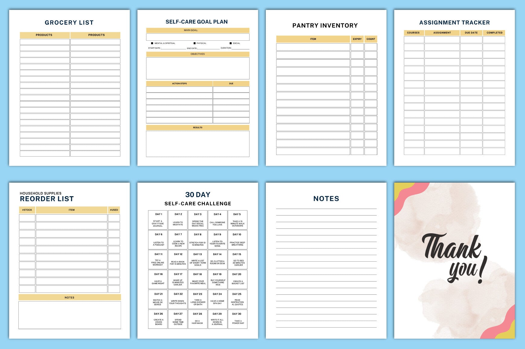 ADHD Adult Planner printable planner bundle for adults with ADHD