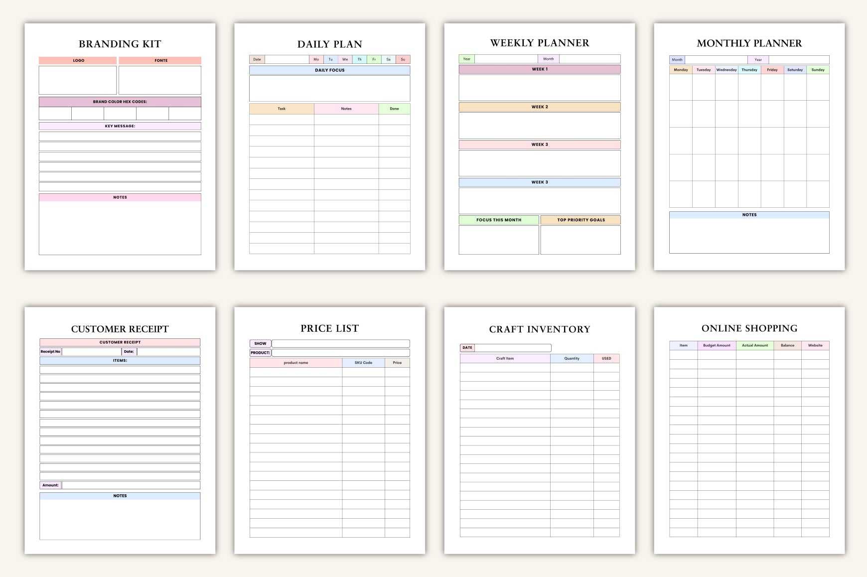 Craft Business Planner