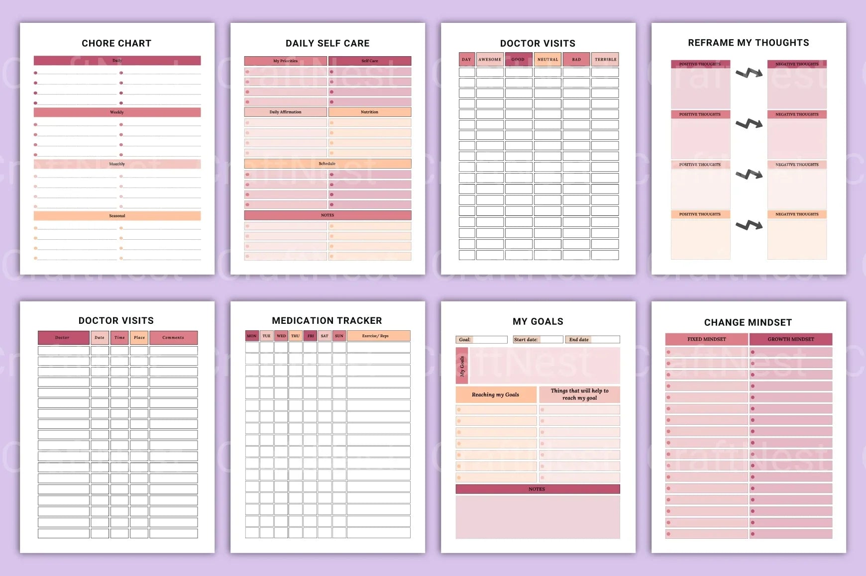 ADHD Printable Planner daily brain dump and organization guide