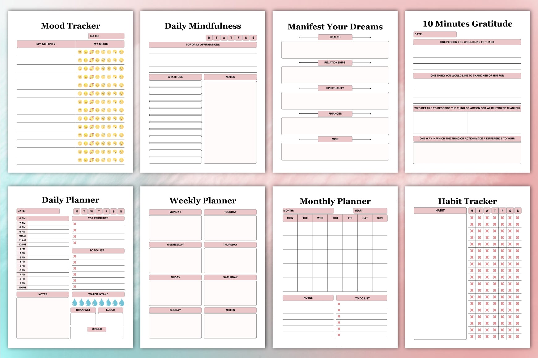 Positive Mindset Planner