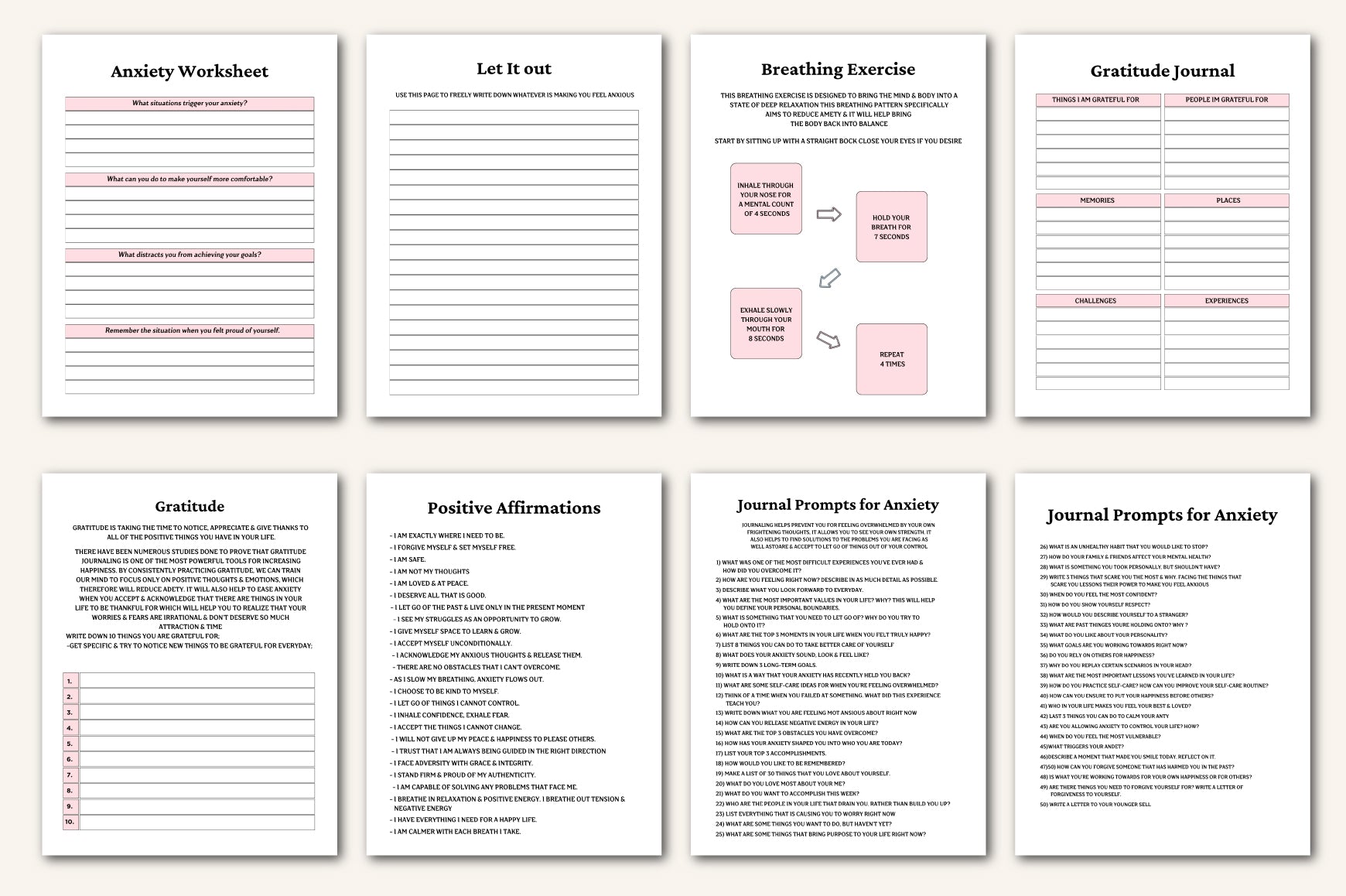 Anxiety Depression Workbooks