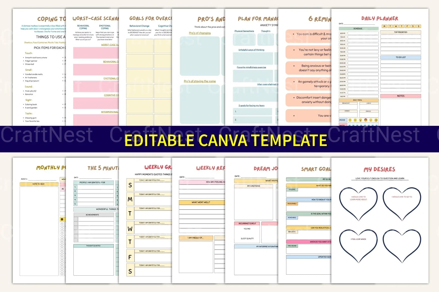 Anxiety and ADHD Management Strategies mindfulness and emotional wellness worksheets