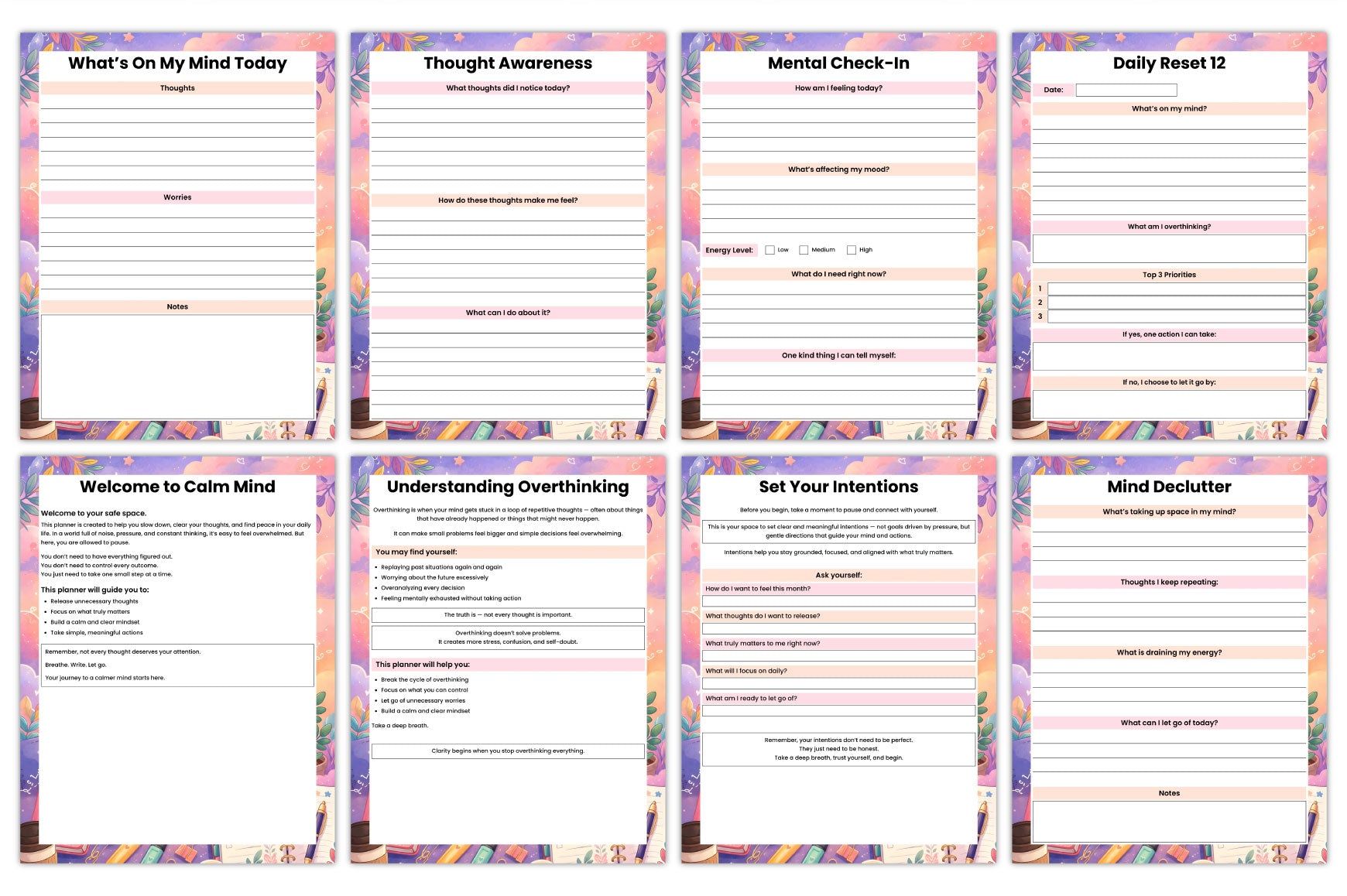 Overthink Less Planner