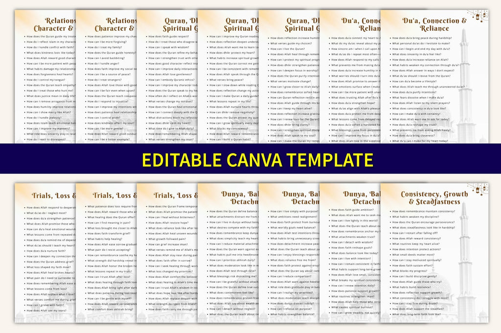 Quranic Thought Journaling Prompts