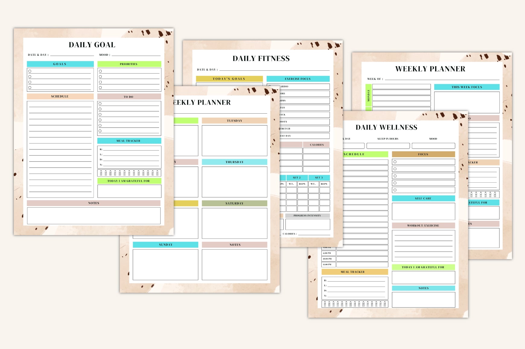 Yearly Daily Weekly Monthly Planner