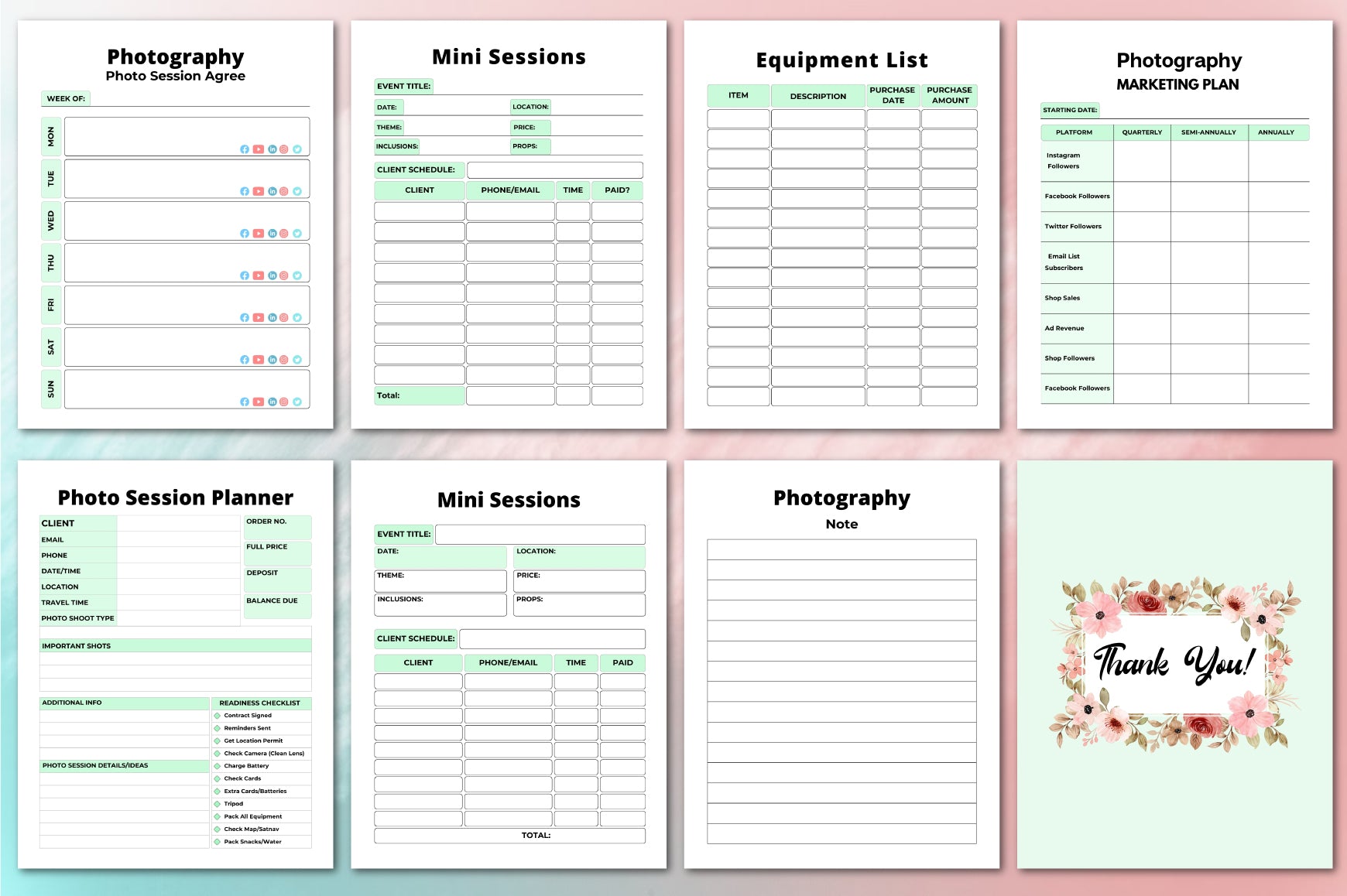 Photography Planner