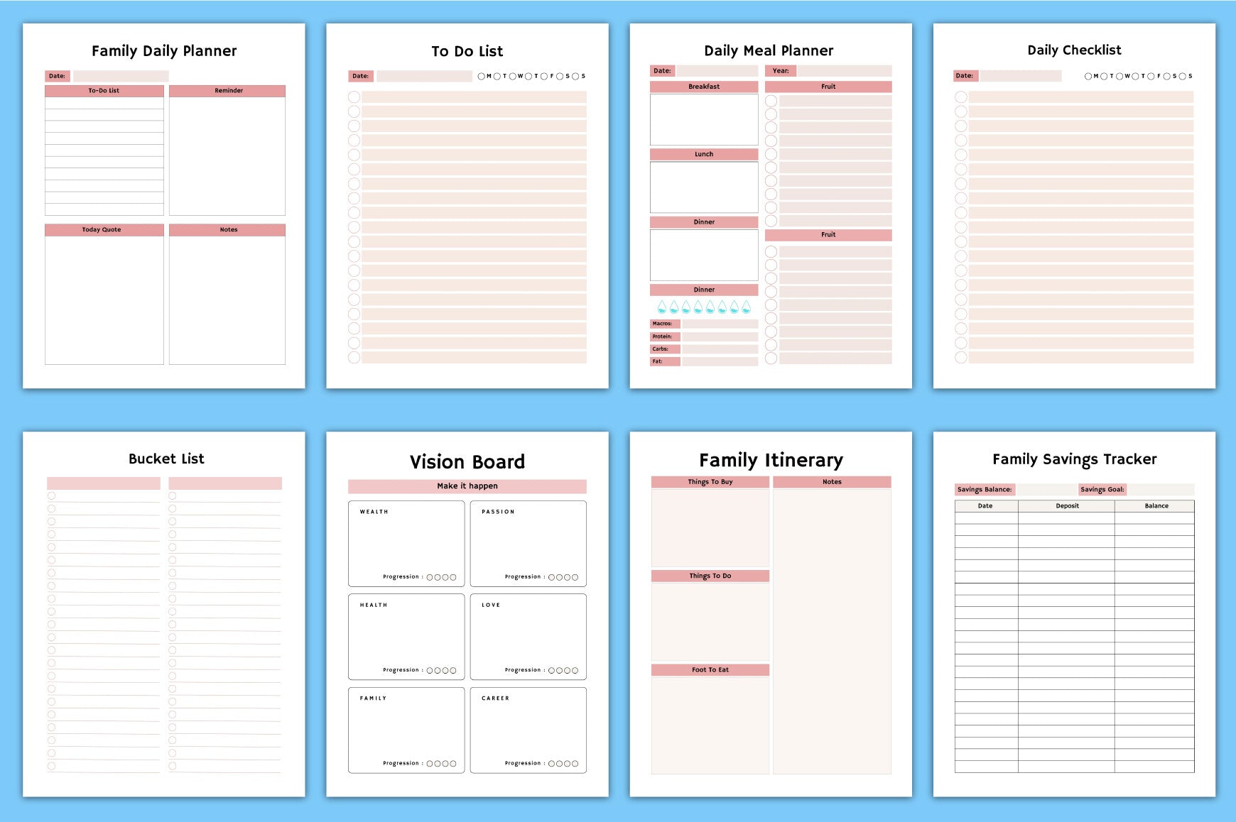 Family Planner Organizer