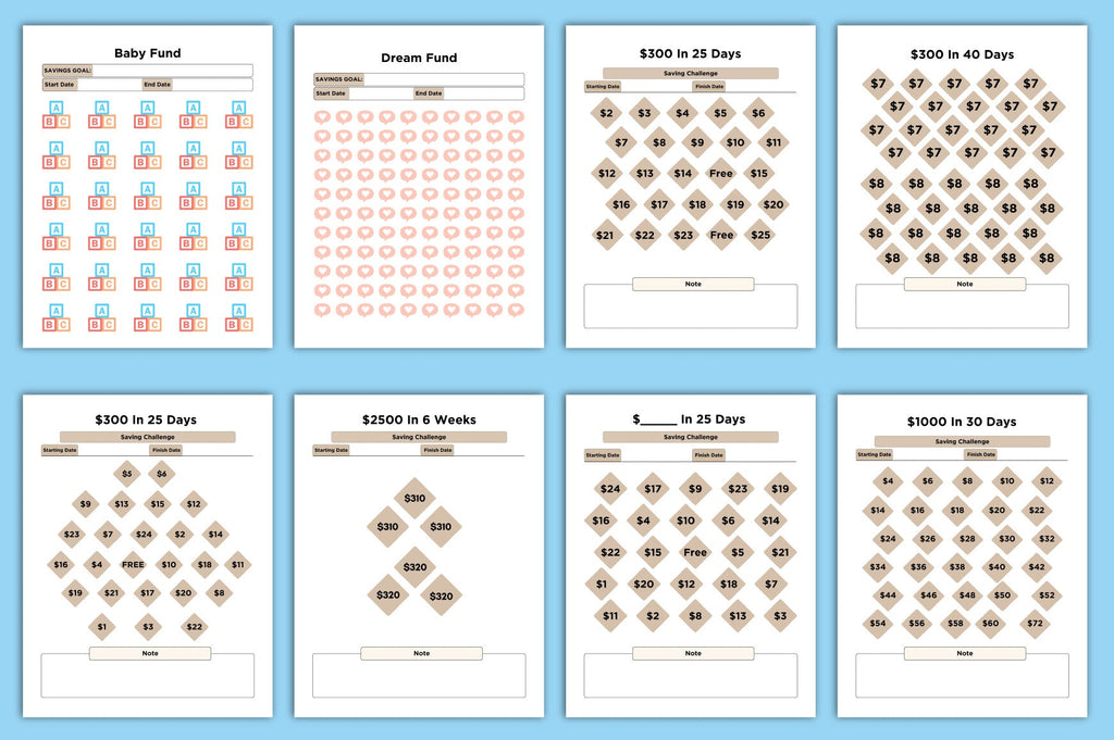 Money Savings Challenge Planner