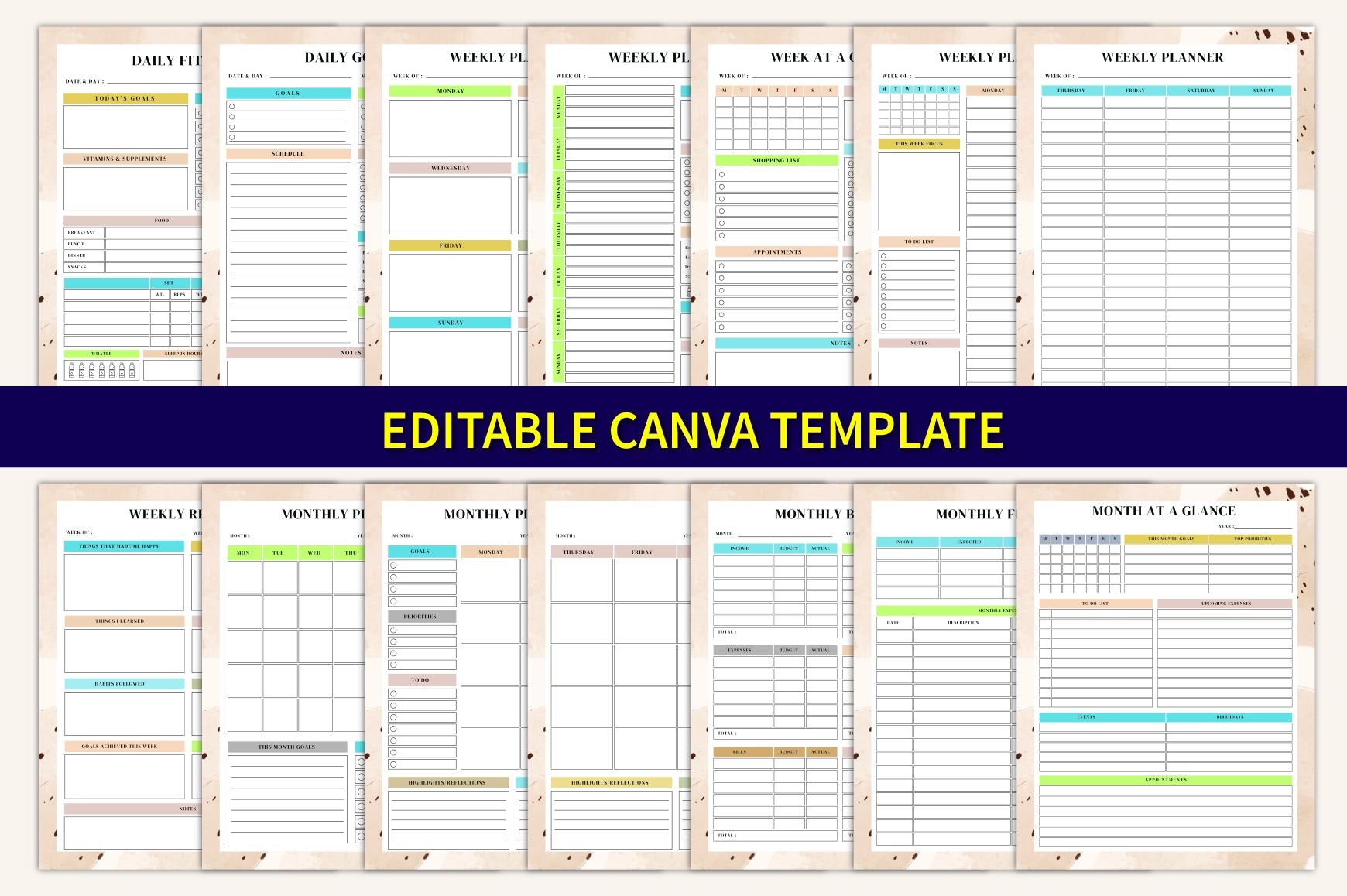 Yearly Daily Weekly Monthly Planner