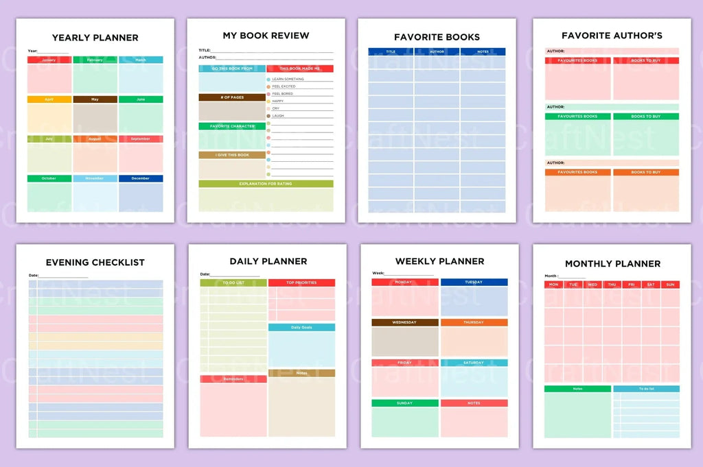 ADHD Printable Planner emotional check in and mindfulness worksheet