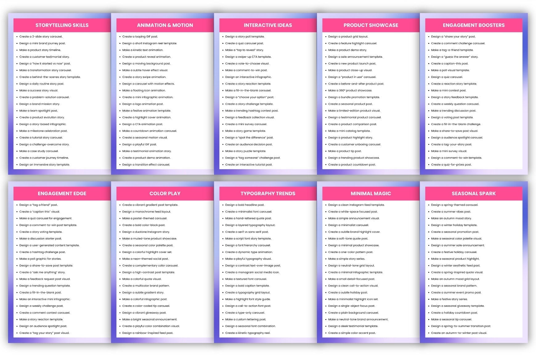 Social Media Prompts