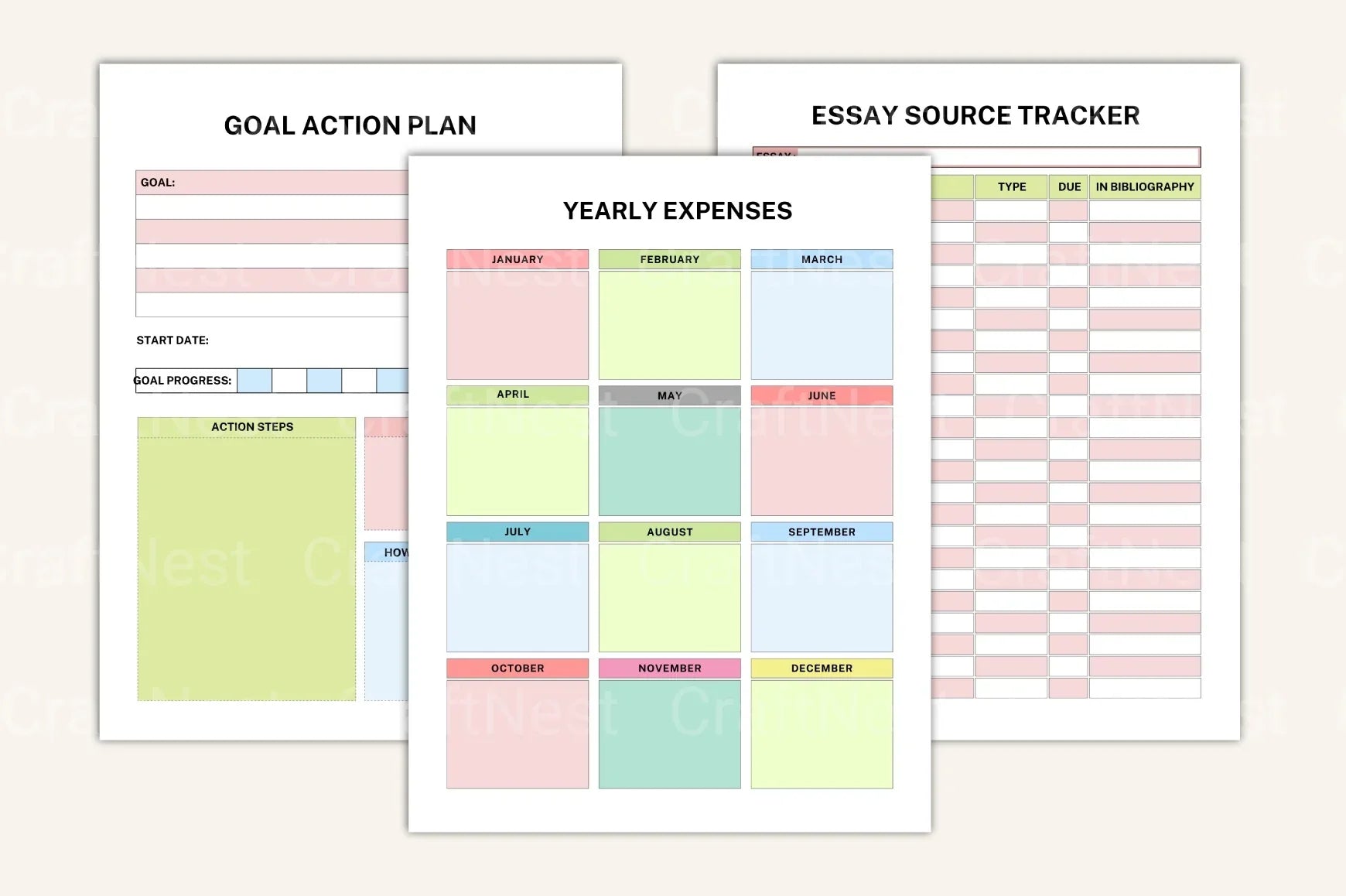 ADHD Printable Planner task planner for organizing busy schedules