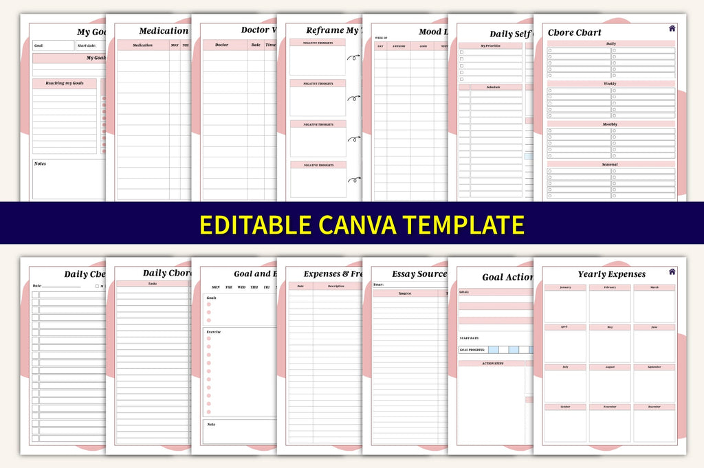 ADHD Brain Dump Planner Digital Preview