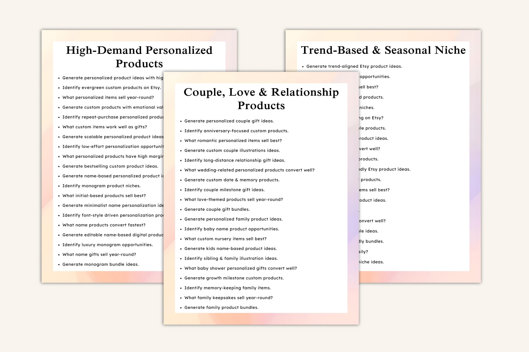 Etsy Product Idea Prompts